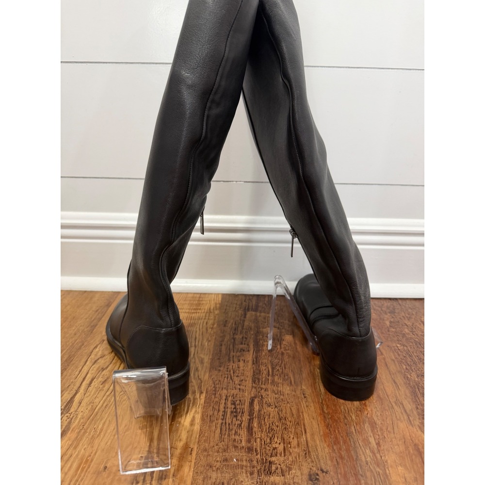 Gianni Bini Eldaa Embroidered Leather Riding Boots Black Size 6 - Picture 3 of 4